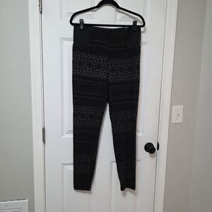 Maurices Black Patterned Leggings  Plus Size 0